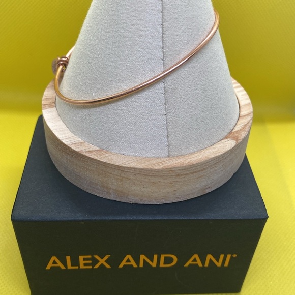 🐚ALEX AND ANI🐚Color Infusion Sand Dollar Charm Bangle Bracelet in Rose Gold/EUC - Picture 4 of 7